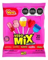 Vero Paleta Mix Dulce Club Surtido Caramelo Dulces 20 Pz