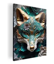 Cuadro Decorativo Coleccionable Animales De Jade 42x60 Cm