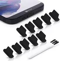 Paquete De 10 Tapones Anti Polvo Para iPhone. Negro