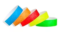 100 Pulseras Tyvek Colores Variados (sin Impresión) Eventos!