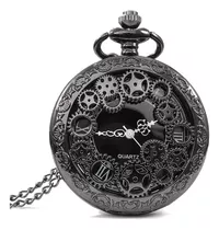 Reloj De Bolsillo Colgante, Estilo Engranaje Negro