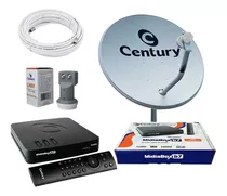 Nova Antena Parabólica Ku Century Lnbf Duplo Midia Box B7 5g