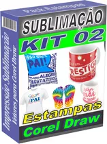 Kit Sublimação Estampas Almofada Chinelo Caneca Vetor Kit 02