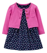 Carters Set 2 Piezas Body-vestido Floral Cardigan Lunares