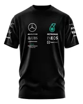 Remera Mercedes Benz Lewis Hamilton 44 F1 Algodón