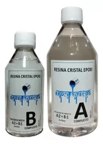 Resina Epoxi Cristal, Vidrio Liquido. Artesanías 750 Grs. 
