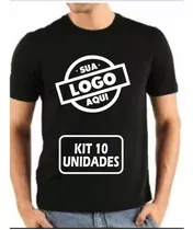 Kit 10 Camisetas Camisa Personalizada Empresa Foto  Em Silk 