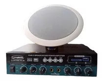 Amplificador Sonido Ambiental + 6 Parlantes De Techo.