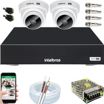 Conjunto 2 Câmeras Segurança Dome Intelbras 1120d Dvr 1004c