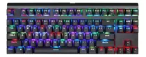 Teclado Gamer Motospeed Ck101 Qwerty Outemu Blue Inglês Us Cor Preto Com Luz Rgb