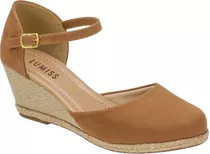 Sandalia Feminina Anabela Espadrile Salto Corda | S03.ana-m3