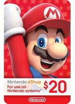 Nintendo Eshop Gift Tarjeta Card De 20 [ Código Digital] 