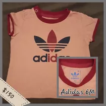 Remera adidas Original Beba Nena 6 A 12 Meses