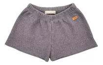 Short Panal Mini Anima Bermuda Verano Bebé Kids Gris Topo