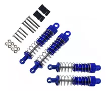 4 Piezas Metal Rc Amortiguador 65mm Para Wpl C14 C14k Azul