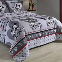 Edredom King Mickey E Minnie 150 Fios 260 X 280 Cm - Andreza