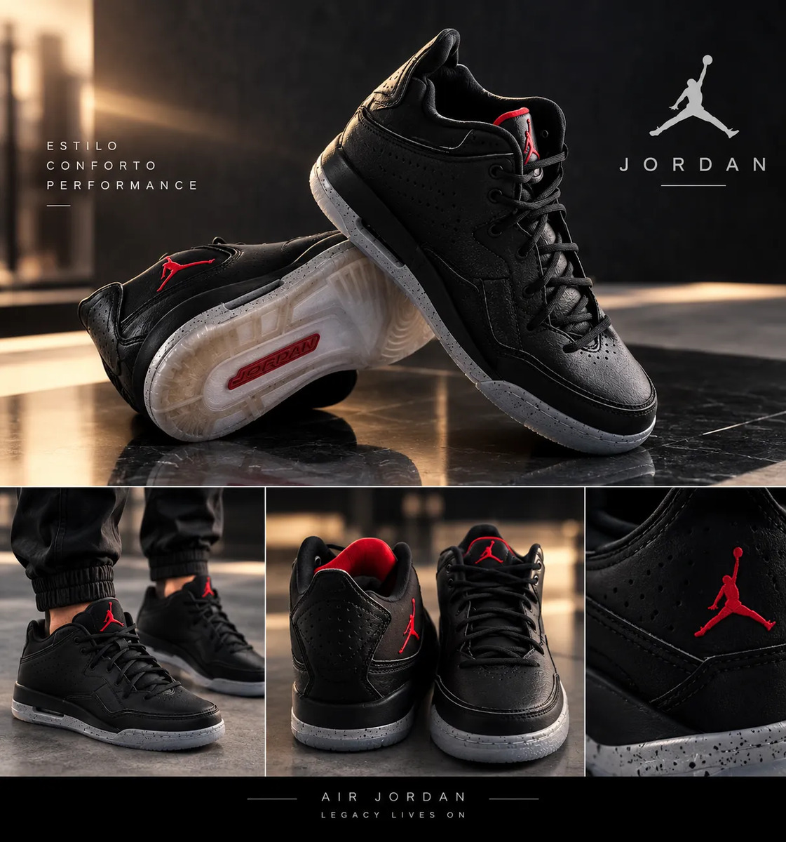 AIR JORDAN 9G 28 ブラック/レッド Nike Air Jordan 9 Retro | Mercado Livre