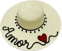 Chapeu Praia Personalizado Moda Mulher Escrito A Mão 