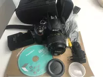  Nikon Kit D3300 + Lente 18-55mm Vr Ii Dslr Cor  Preto