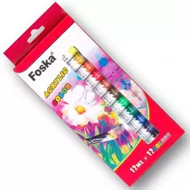 Set De 12 Pinturas Acrilicas Oleo O Acuarela 12ml Oferta