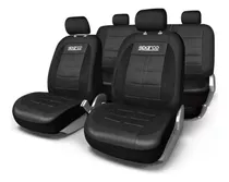 Funda Cubreasiento Auto Sparco Negro Ecocuero Gamuza Premium