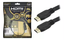 Cabo Hdmi 2.0 Flat Gold4k Ultrahd 19p 0.5mt Polybag 018-5005