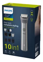 Cortabarba Multigroom Philips Mg5920/15 Serie 5000 9 En 1 Color Gris