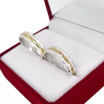 Alianzas Casamiento Oro Y Plata 925, Anillos Compromiso