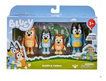 Bluey Y Family Play Set Figuras 4 Pzas Marca Moose Muñecos