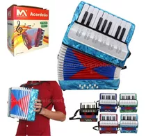 Acordeon Sanfona Gaita Infantil 8 Baixos 17 Teclas Brinquedo