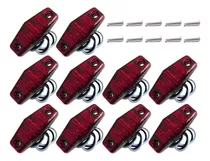 Foco Luz Lateral Led Bi-volts Camión Foodtruck Rojo 10 Uds