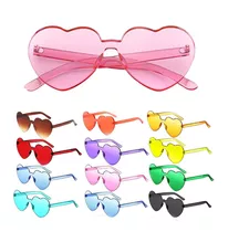 ¡ Gafas Fashion Party De Corazón Sol Rimless Moda Colores !! Color De La Lente Rosado Color De La Varilla Multicolor Color Del Armazón Multicolor