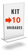 Porta Cardapio Acrilico T A6 10x15cm - Kit Com 10 Peças