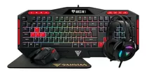 Kit Gamer Poseidon M2 Teclado + Mouse + Mousepad + Headphone