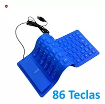 Teclado Usb Flexible Impermeable En Español Para Pc Diginet Color Del Teclado Azul Idioma Español Latinoamérica