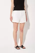 Short Sastrero De Lino  Roll Up -off White - Koxis Mujer