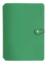 Funda Con Cuaderno Madison A5 Button 80 Hojas Cuero Reciclad