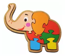 Brinquedo Educativo Quebra-cabeça Criança Elefante 4 Anos