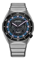 Citizen Black Panther Super Titanium Aw1668-50w ... Dcmstore Color De La Correa Plateado Color Del Bisel Negro Color Del Fondo Negro