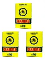 Yerba Mate Canarias 1kg Tradicional Pack X3 Unidades