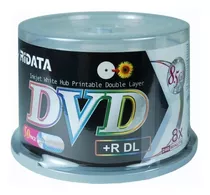 Disco Virgen Dvd+r Dl Ridata Imprimible De 8x Por 50 Unidades