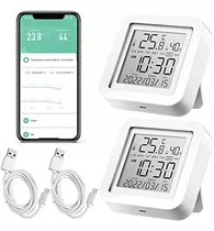 2 Piezas Smart Wifi Monitor De Temperatura Temperatura Humed