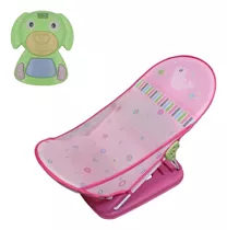 Cadeira Banheira Infantil Bebê Banho Menina Rosa + Brinquedo