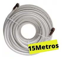 Cable Coaxial Rg6 15 Metros Blanco, Inter, Movistar Simple