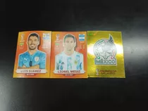 Figurita De Messi Luis Suárez Y Escudo De México Qatar 2022