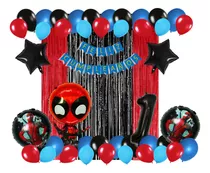 Kit De Decoración Globos Fiesta Cumpleaños Deadpool
