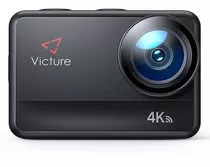 Cámara Acuática Sumergible Victure 4k 60fps Touch Screen Color Negro