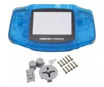 Carcasa Para Game Boy Advance Gba Color Azul Transparente