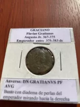 Antigua Moneda Romana Del Emperador Graciano