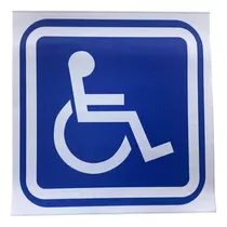 Cartel Indicador Discapacitado 10x10 Adhesivo 